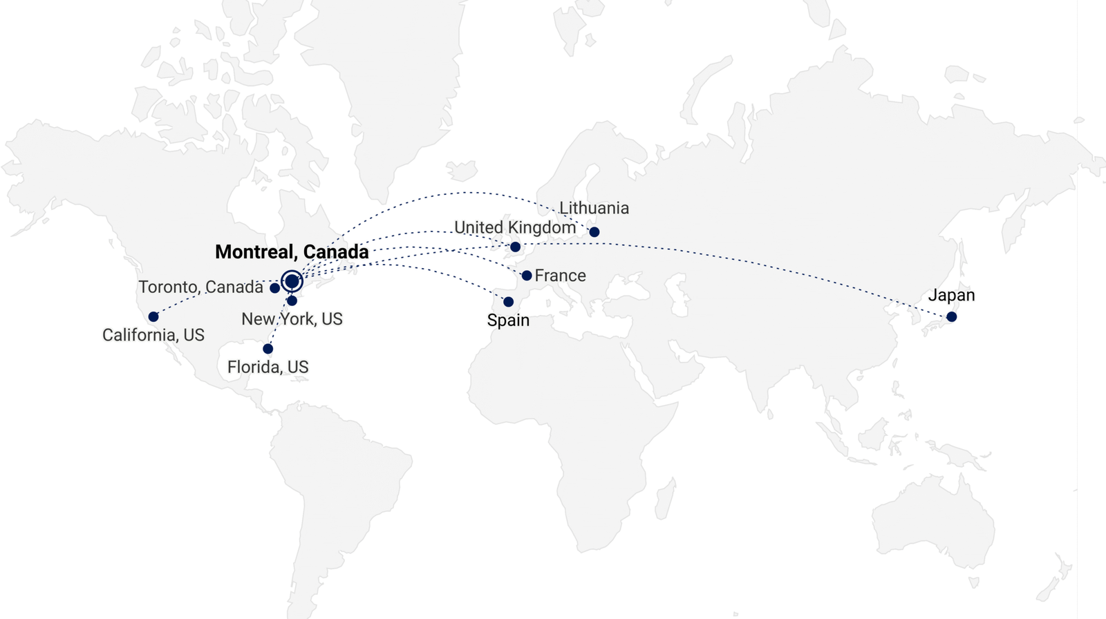 Global field research coverage map